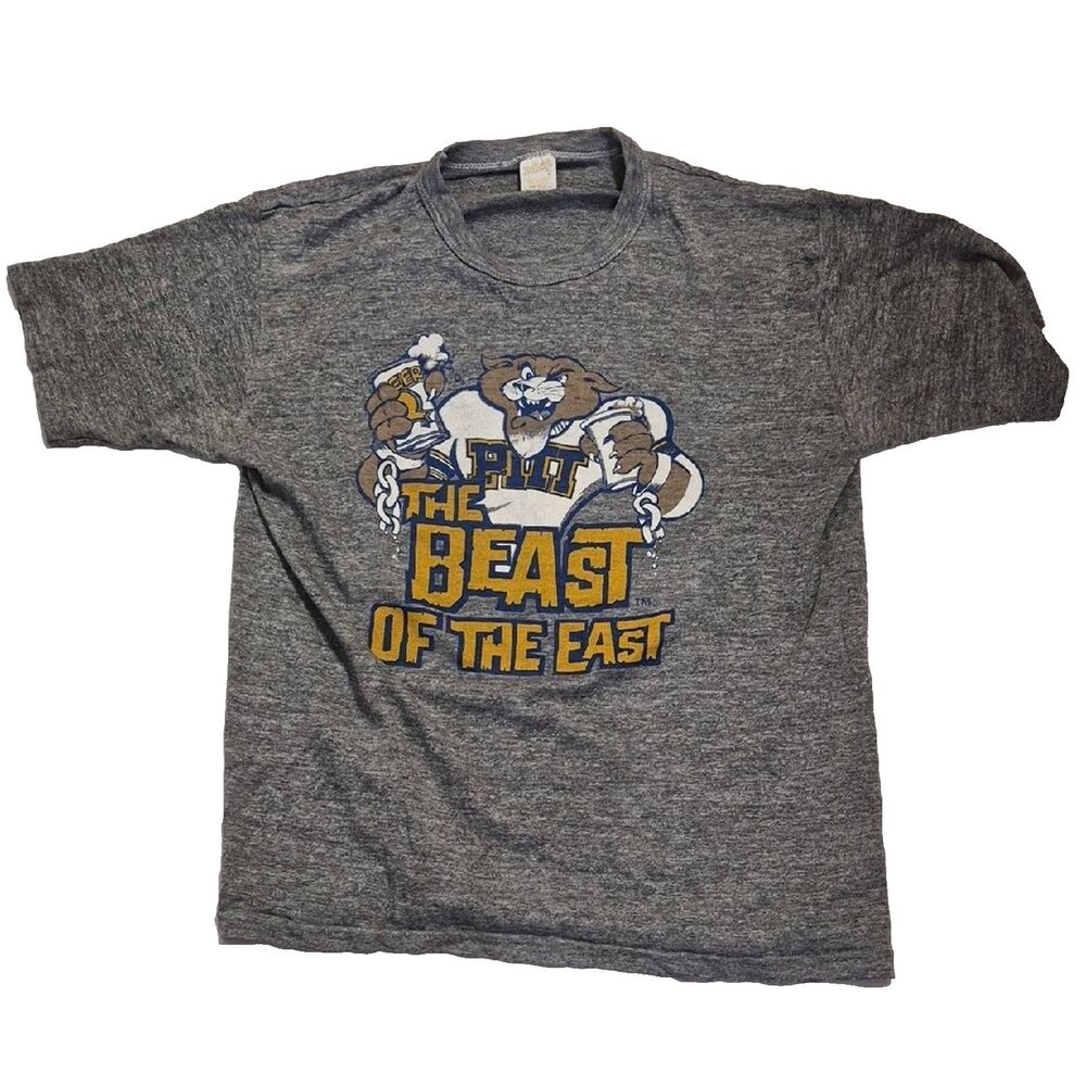Vintage 90s Beast of the East Graphic Tee Men’s Medium Gray Big East Rugby USA